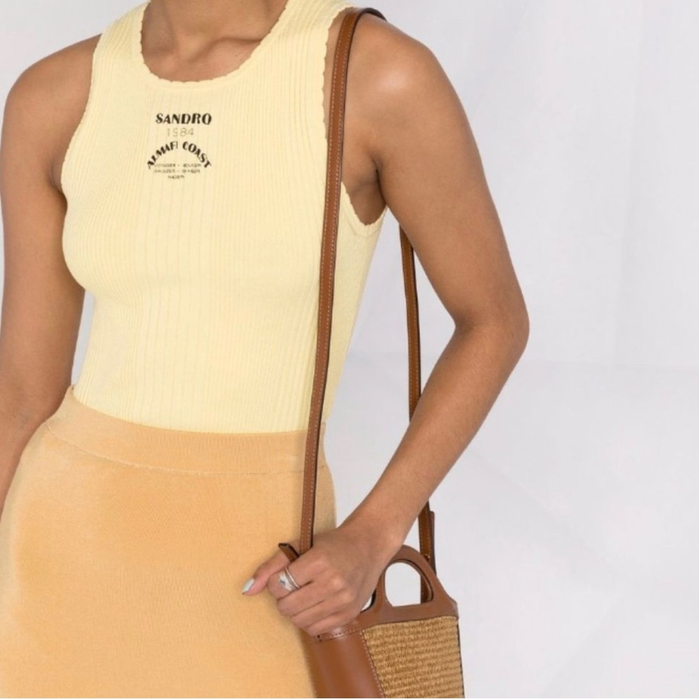SANDRO | NWT $145 baby yellow | knit tank top | NEW LUXURY stunning - Picture 3 of 5